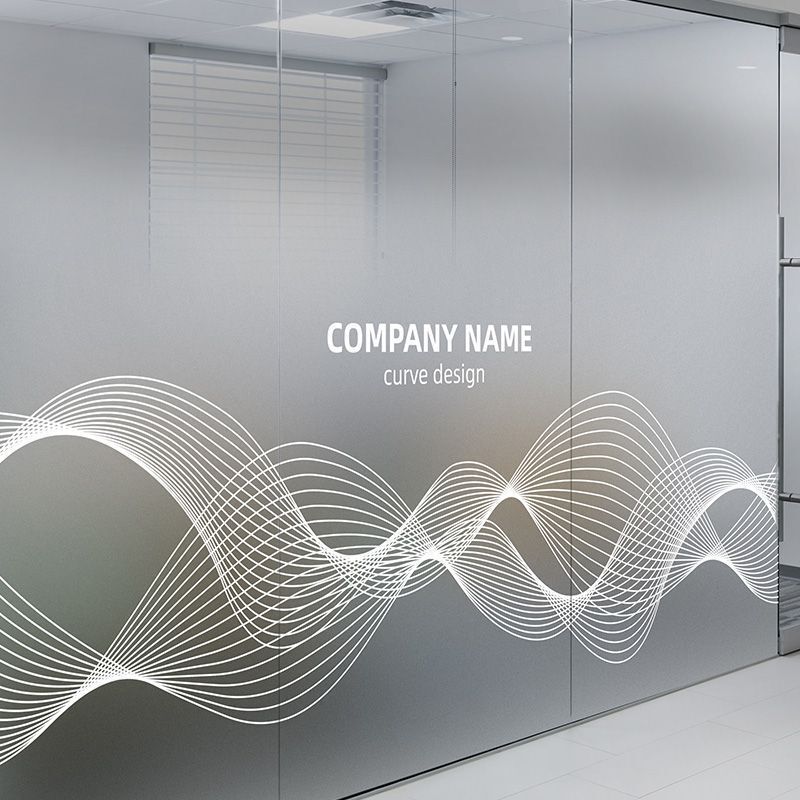 Office Simple Electrostatic Transparent Cut Out Glass Door Sticker Partition Wall High-End Anti-Peeping Frosted Film Nailed