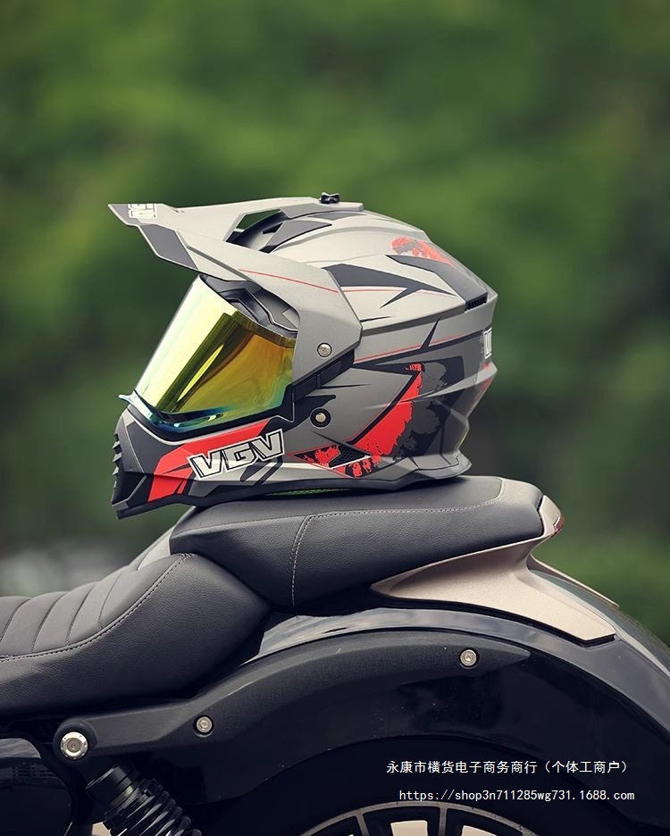 3C Certified VGV Carbon Fiber Motorcycle Helmet Off-Road Rally Full Helmet