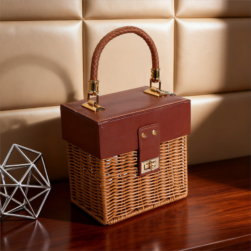 Caja de regalo de bambú de caña portátil bodas damas de honor cajas de regalo de boda cajas de regalo de día de San Valentín al por mayor