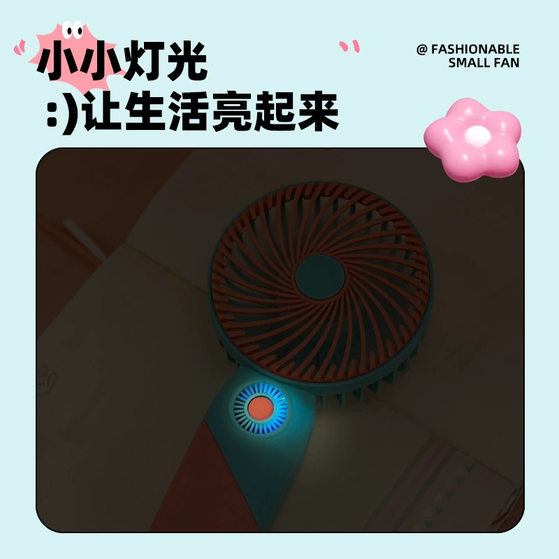 Trend handheld cartoon small air fan for elementary school students, new collection