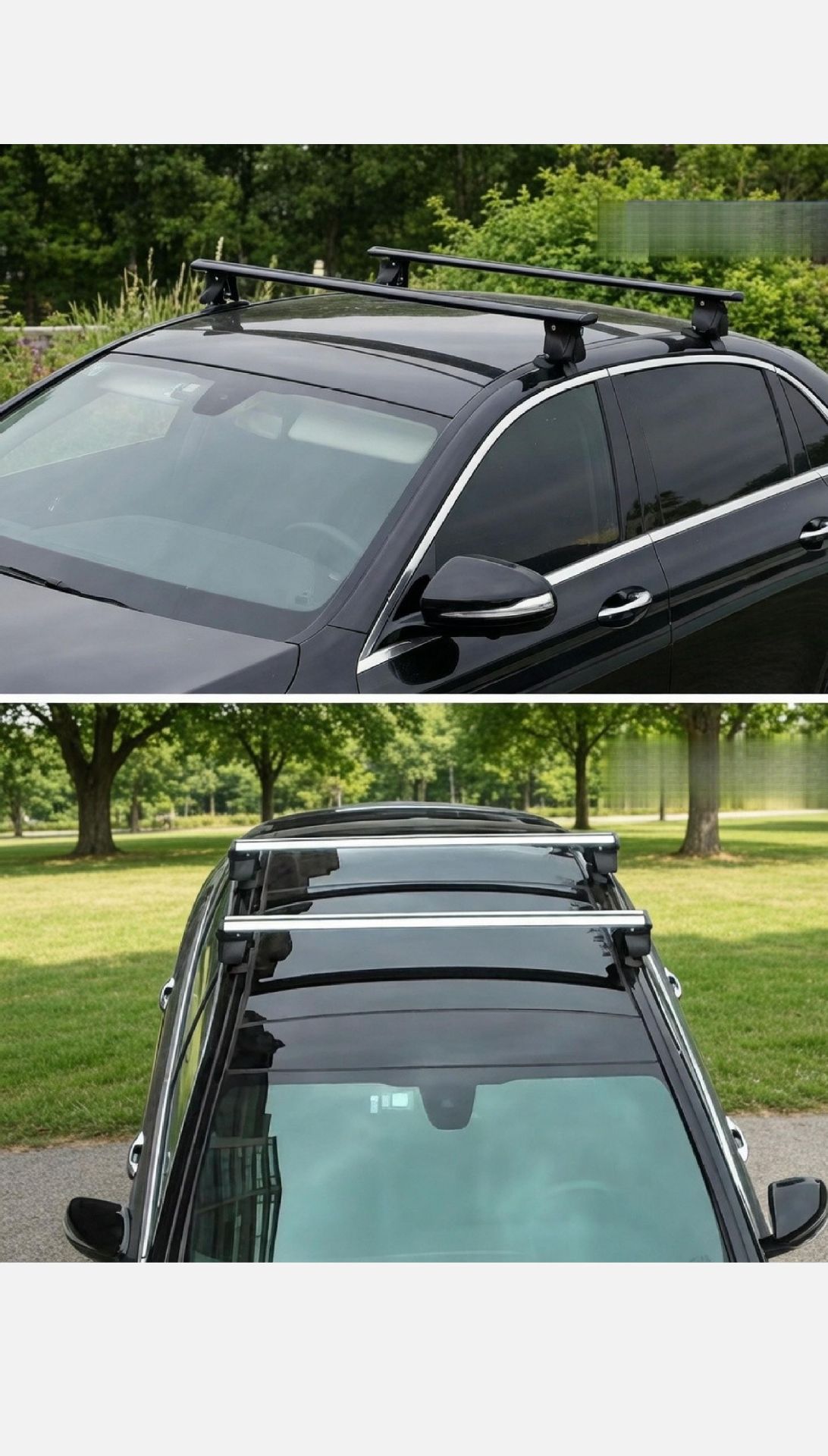 Car Roof Rack Crossbar, Universal for Sedans and Suvs, No-Drill Aluminum Alloy Tiger Claw