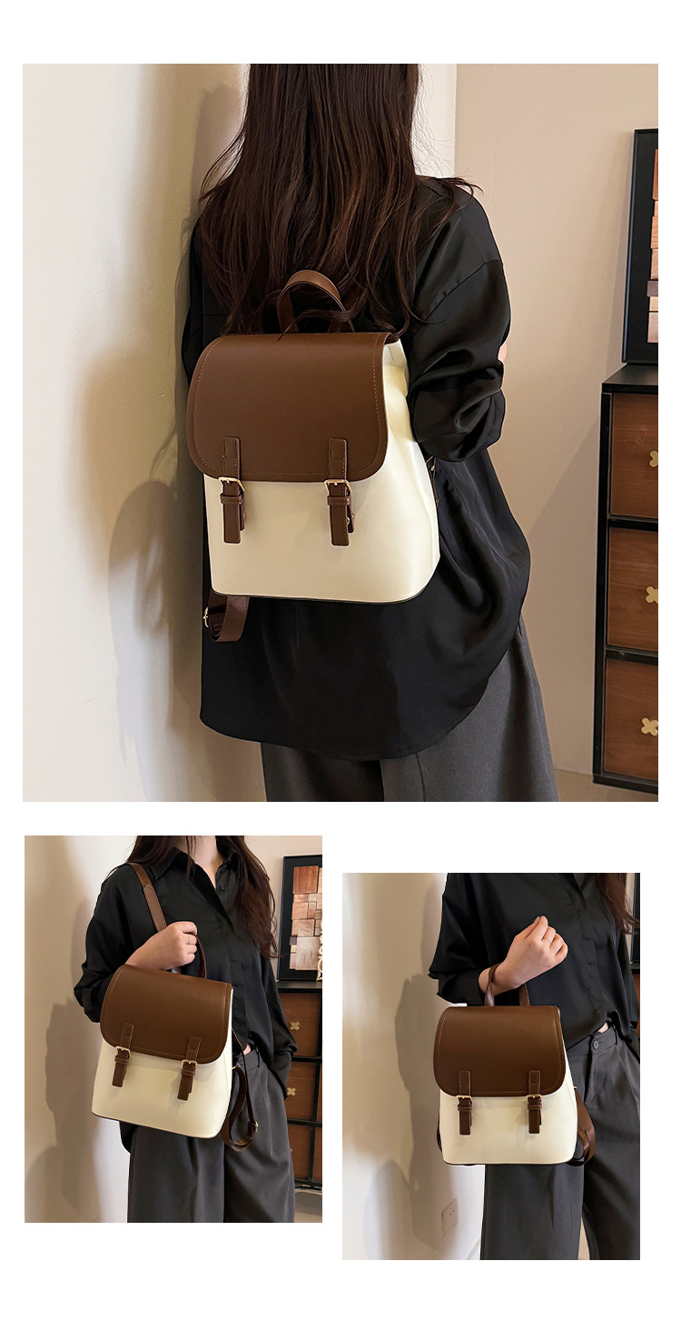 Women's Fashion Small Backpack High-End Commute Daypack Large Capacity Multiple Pockets Everyday Versatile Shoulder Bag