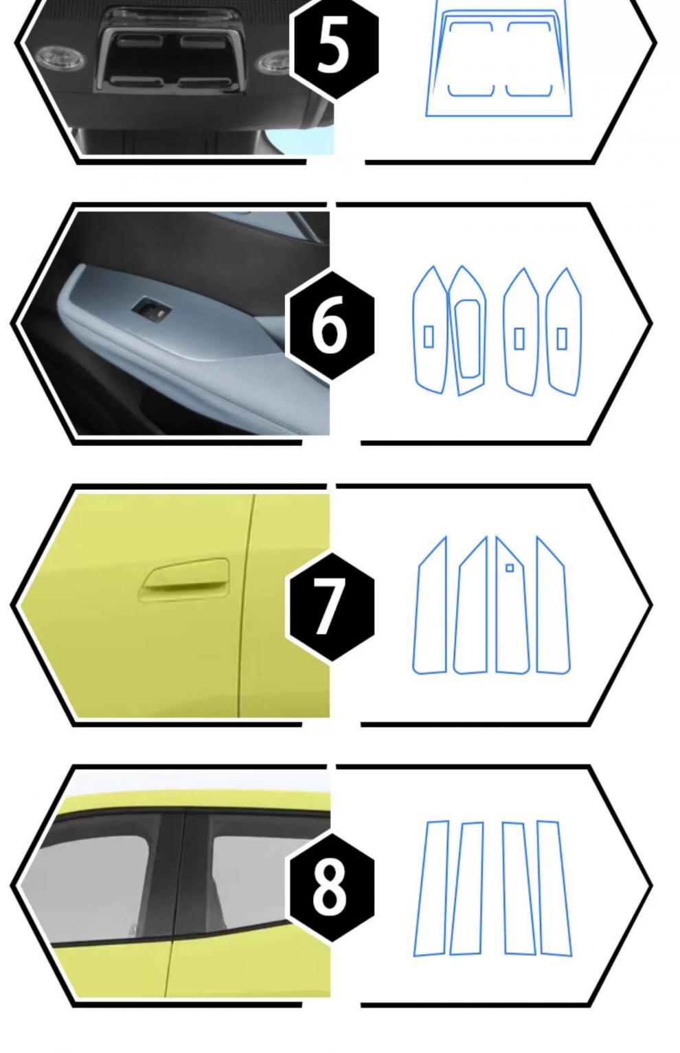 Suitable for 23-25 Byd Seagull Interior Protective Film Central Control Instrument Navigation Screen Gear Car Modification t