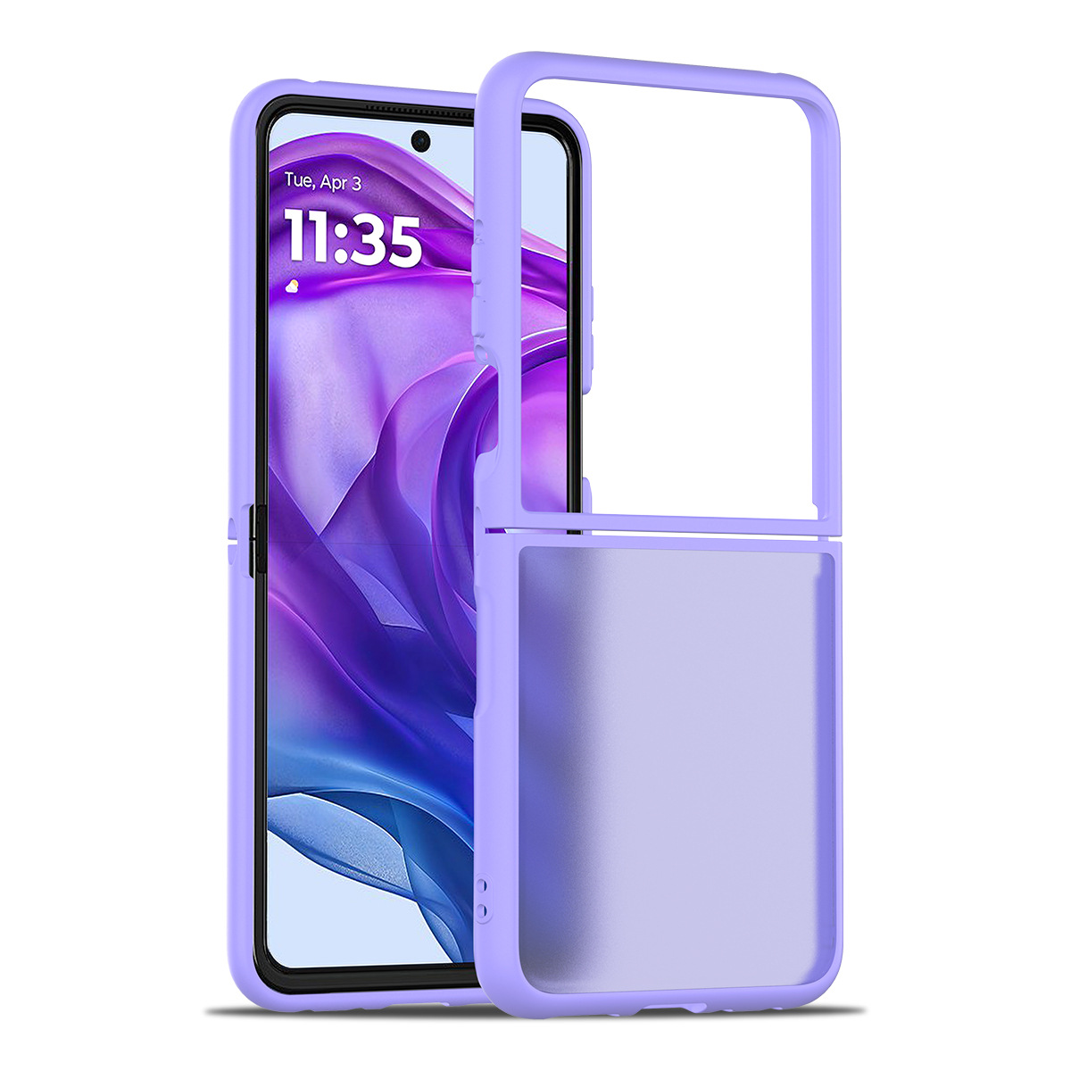 Transfronterizo Moto Razr + 2024 / 2025 piel de la caja de teléfono semipermeable esmerilado cubierta plegable a prueba de caídas