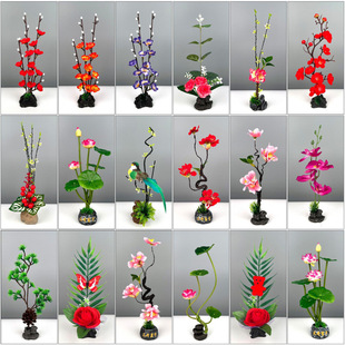 Sashimi Plate Decoration Dishes Hotel Catering Cold Dishes Embellishment Plastic Flower Plate Decoration Small Ornaments Wintersweet