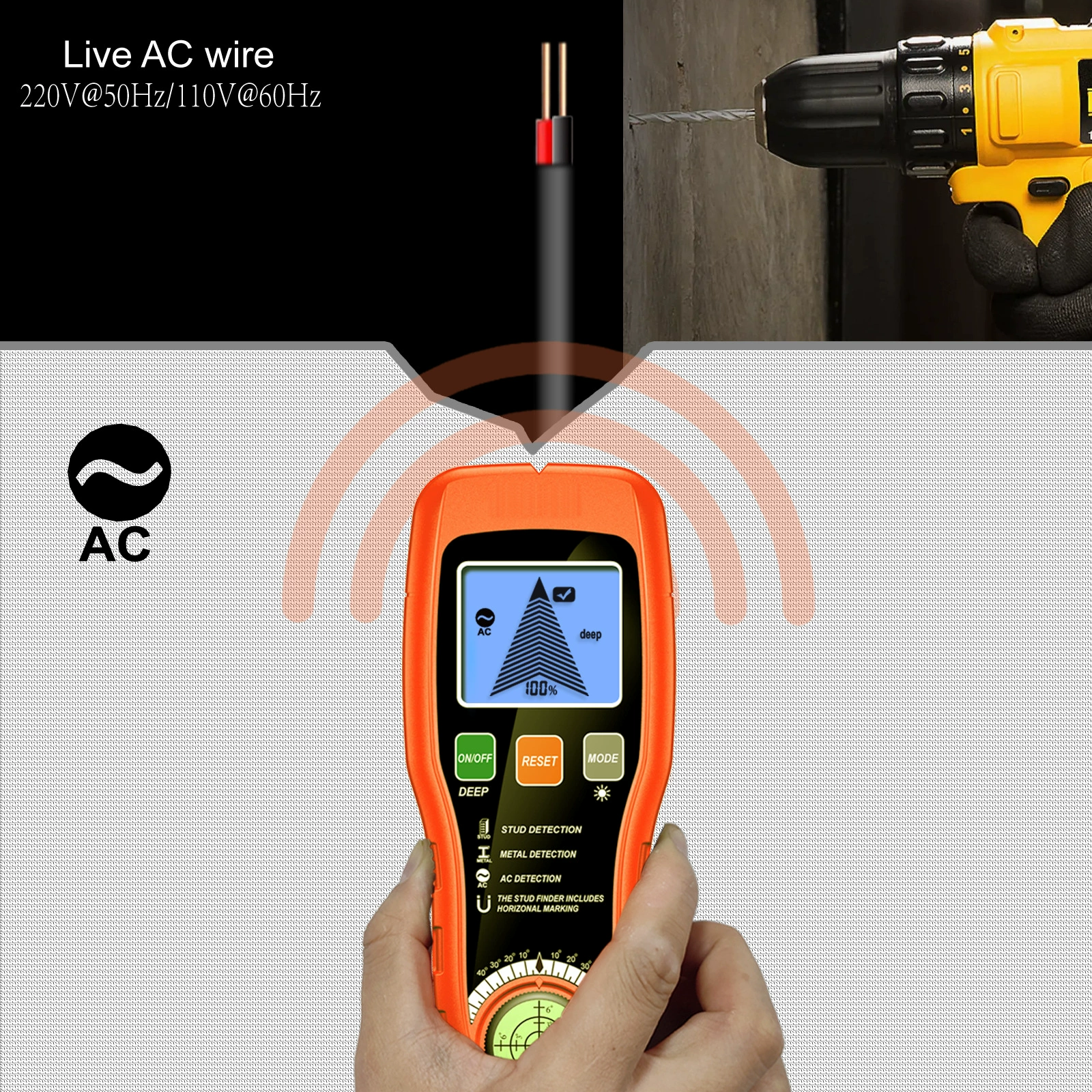 2025 новый трансграничный многофункциональный стеновой детектор шпиля колонка детектор измерительный прибор стеновых металлоискателей