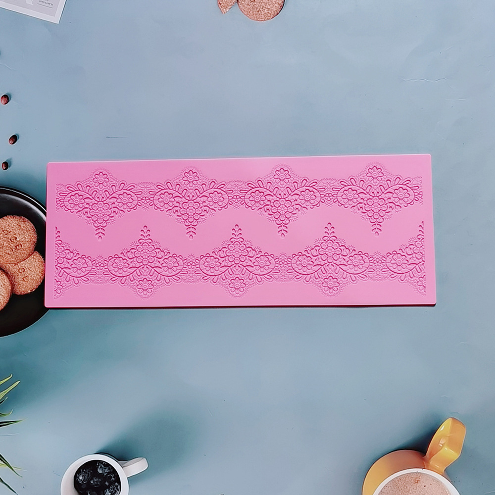 encaje375 - 257 molde de silicona pastel de encaje molde de relieve herramientas de decoración de pastel de chocolate esterilla de relieve