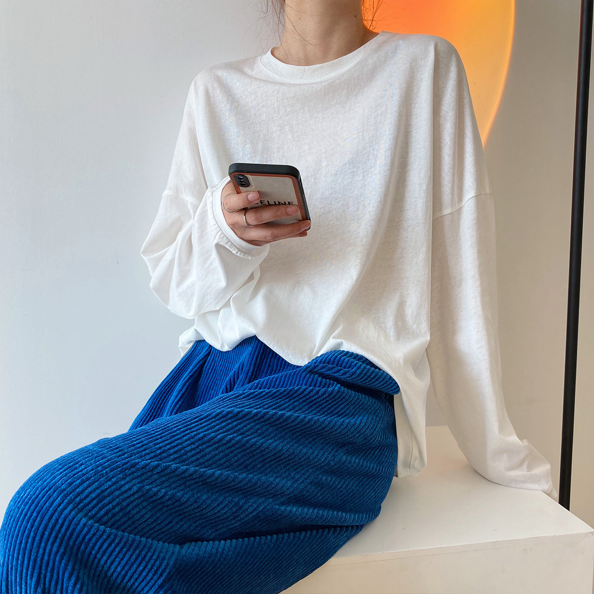 【加工オーダー写真を撮る前に、お客様に相談してください】怠惰な風のゆるい長袖日焼け止めtシャツ291