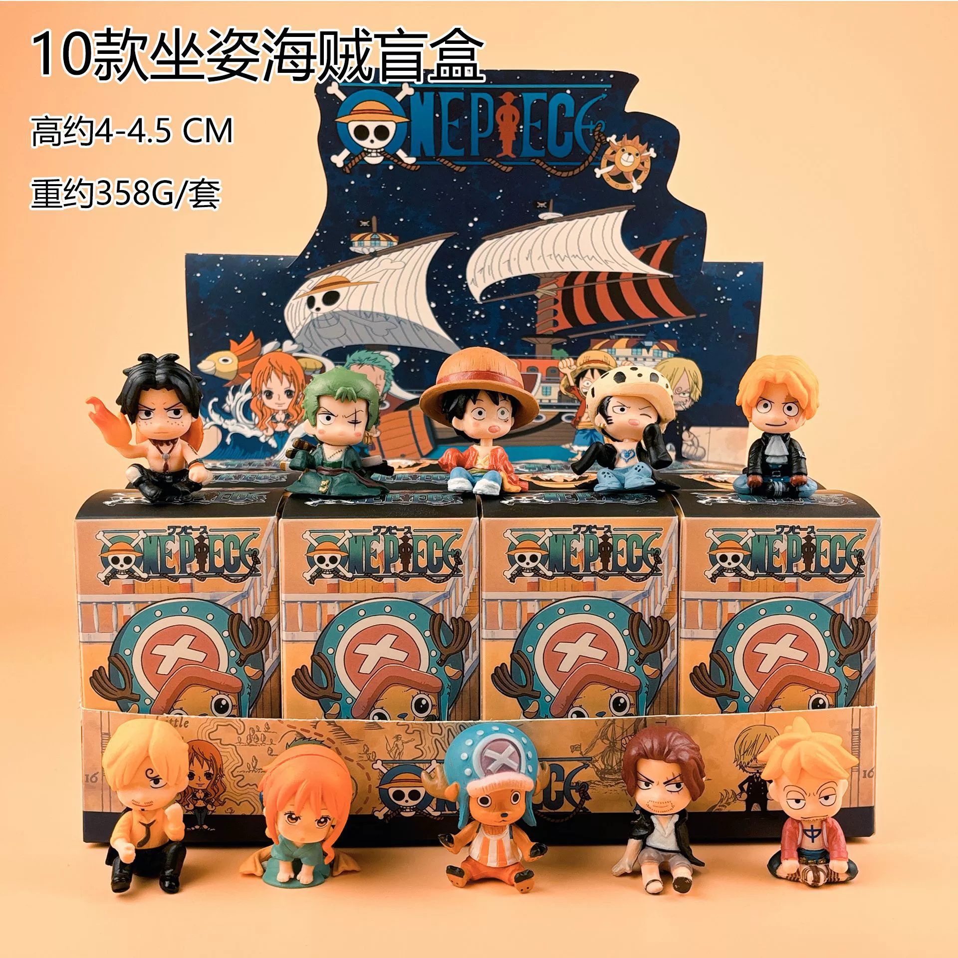 Спот мгновенная доставка фигурка One Piece слепая коробка Сааб Луффи Зоро Санжи Эйс модель кукла украшения день рождения