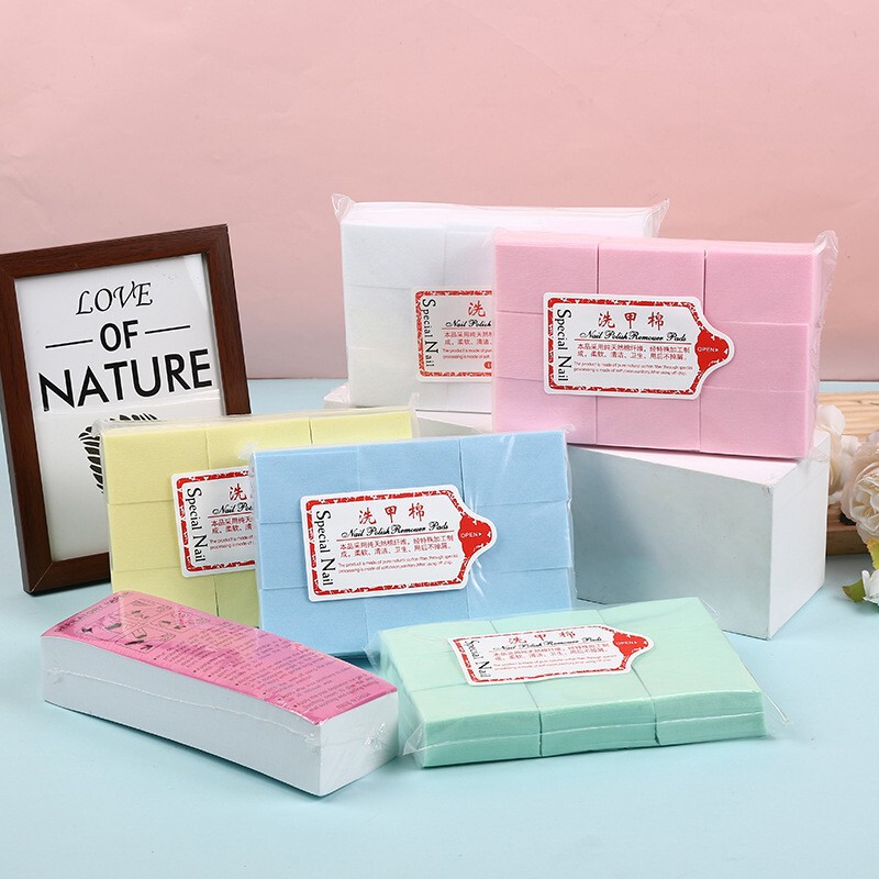 Nail tools cleaning piece nail washing cotton nail washing towel soft and hard style lint-free scrub floating glue nail removal cotton mop paper cotton piece