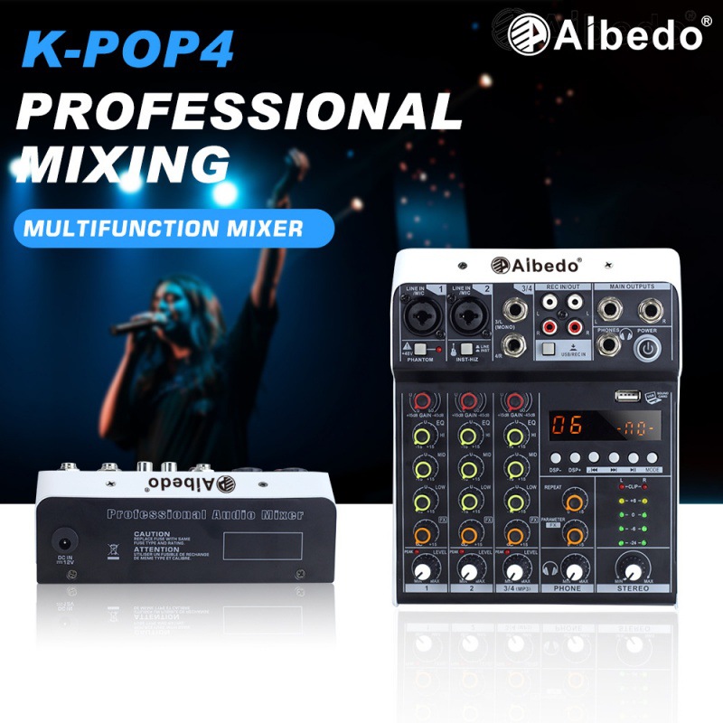 工厂批发KM-416专业4路调音台内置DSP效果录音直播舞台会议演出