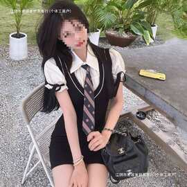2026夏季连衣裙子女学院风韩版ins甜辣妹气质短裙包臀裙JK制服女