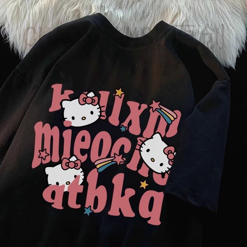 子供服綿100%半袖Tシャツレディース夏新作プリントルーズ半袖トップアメリカン中大型子供用Tシャツ|undefined