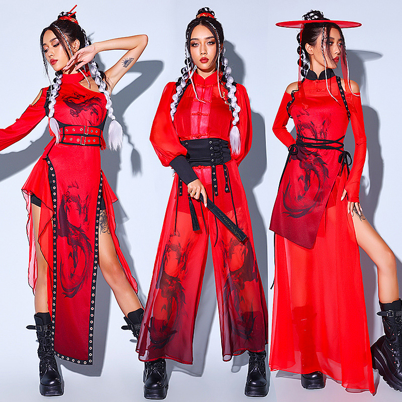 Women's troupe costume jazz dance dance song suit Chinese style business show costume festival dance suit Women's troupe costume jazz dance dance song suit Chinese style business show costume festival dance suit