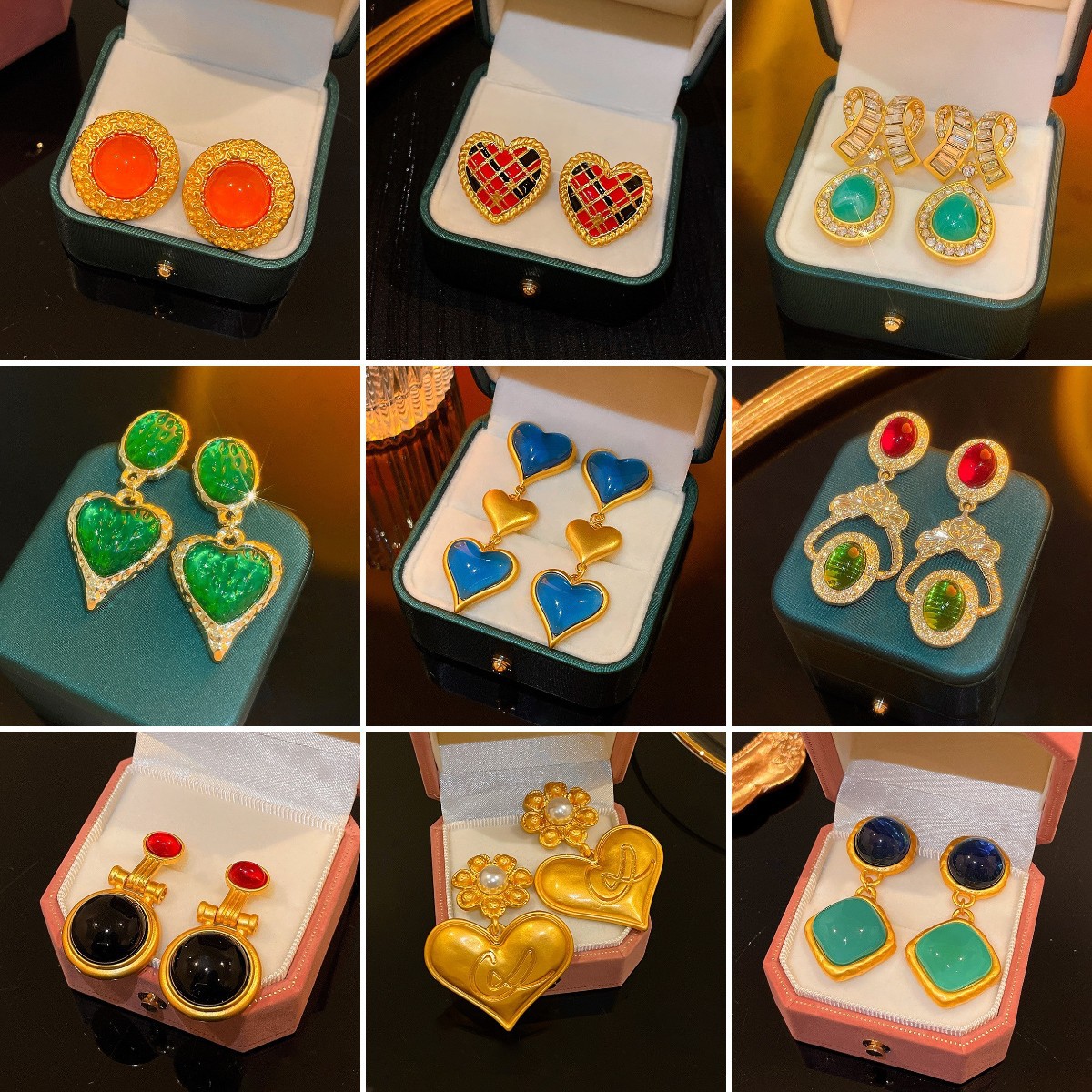 Aguja de plata estilo antiguo medio largo precioso pendientes europeos y americanos exagerada personalidad pendientes simples luz pendientes de lujo pendientes de alto grado
