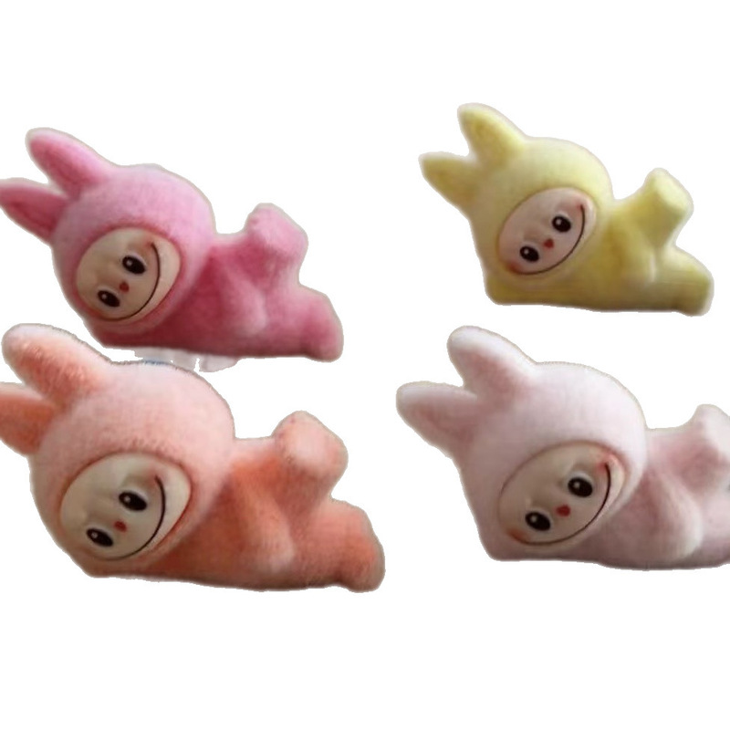 バブルマート周辺小型人形ラブブヘアピンかわいいガーリーハートサイド前髪クリップカモノハシクリップヘアアクセサリー女性用|undefined
