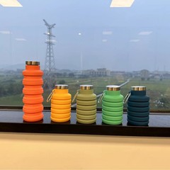 创意折叠硅胶运动水壶大容量户外便携伸缩水瓶旅行骑行硅胶水杯子