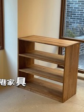 实木多层置物架书架陈列架复古花架盆栽加碗盘收纳柜隔断储物柜