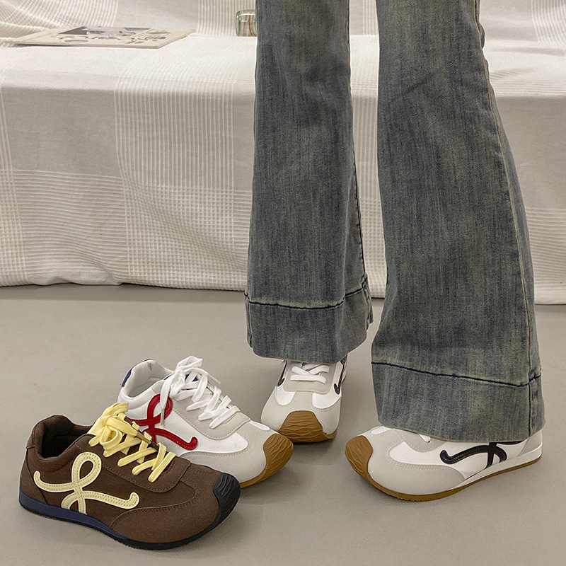 Platform-Soled Mango-Head Moral Training Shoes for Women, 2025 New Flats-Soled Lightweight Sports and Leisure Forrest Gump Shoes for Women