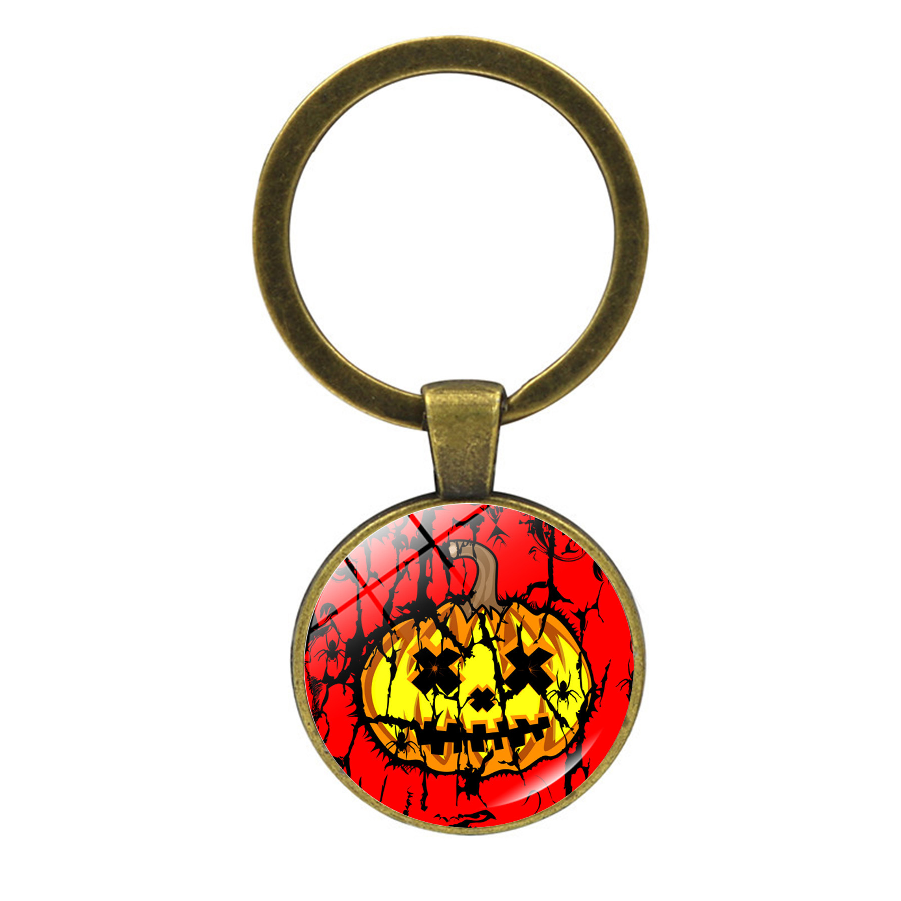 Halloween Pumpkin Keychain Time Jewel Pendant Bag Accessories_voghion.com