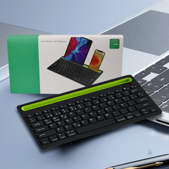 新しいロングカードスロットキーボードbluetoothデュアルチャンネルはさみ足充電ワイヤレス静音キーボード携帯電話タブレットオフィス用
