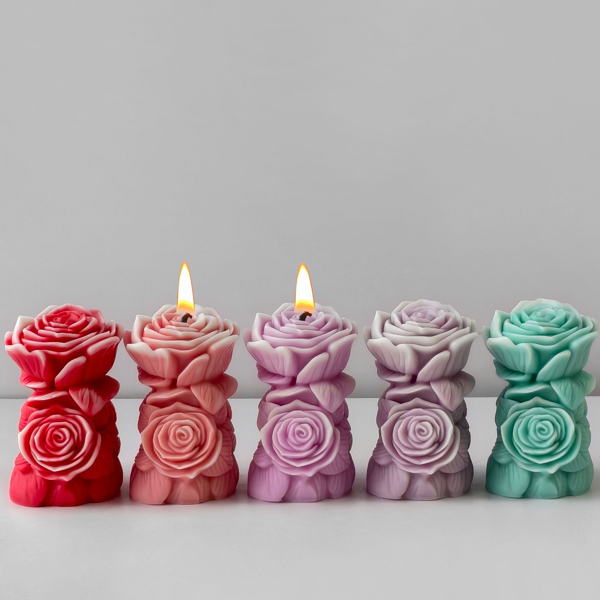 Roseta Aromaterapia Vela Molde de silicona Diy San Valentín Aromaterapia hecha a mano Expansión Aromaterapia Gesto Abrasivo