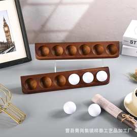 实木多格高尔夫球支架乒乓球收纳架桌面摆件高尔夫球支架展示架