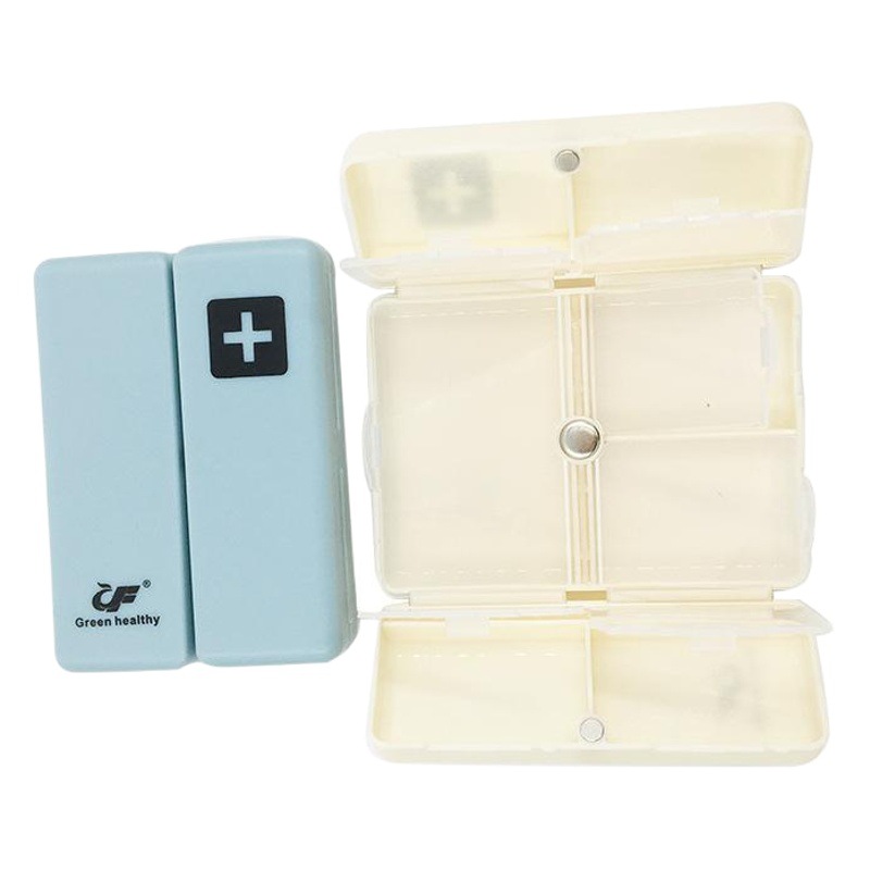 Compartimento magnético plegable caja de la píldora Estilo nórdico 7 rejilla caja de la salud para una semana hogar portátil imán plegable caja de la píldora