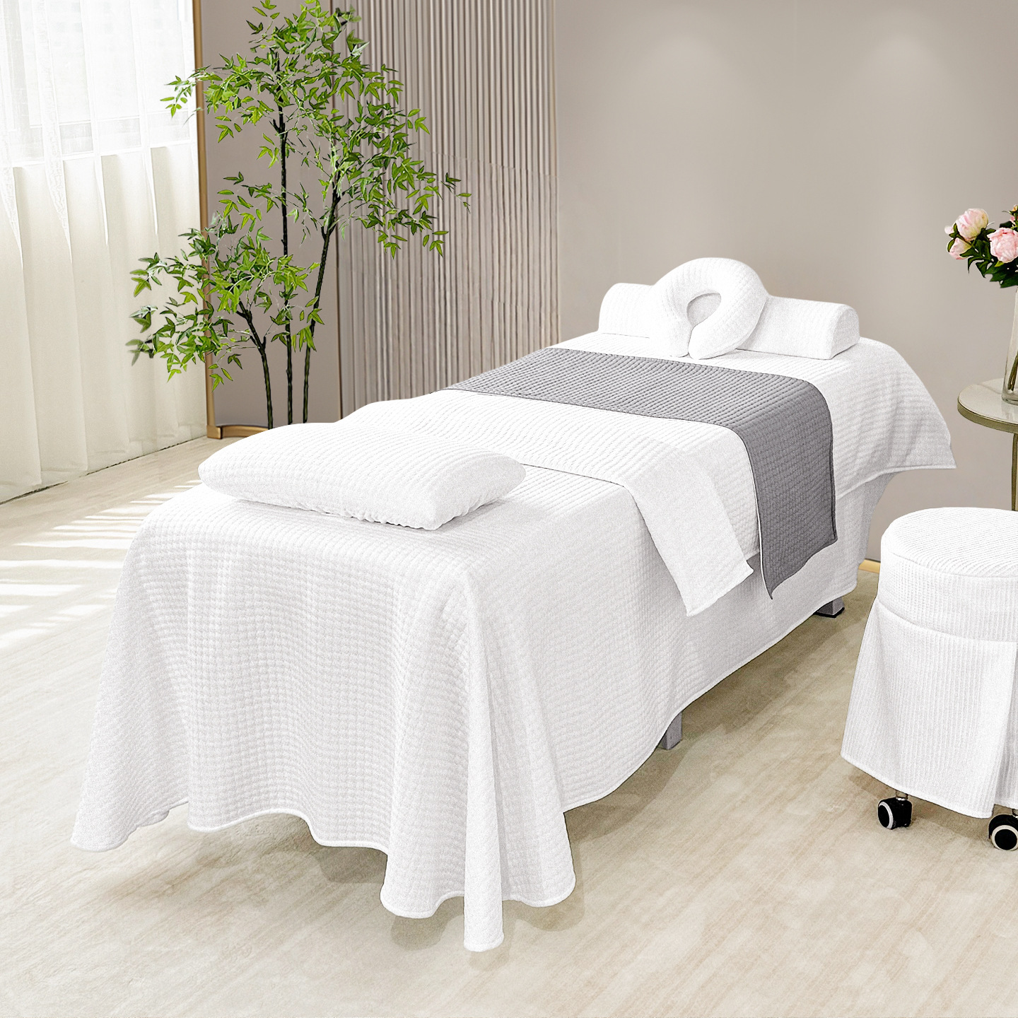 Conjunto de 4 lençóis de luxo para marquesa de massagem_voghion.com