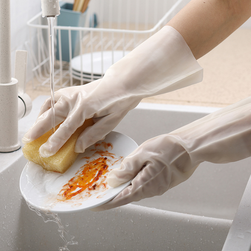 Housework kitchen Dishwasher Nitrile latex glove household clean rubber thickening Written words logo Custom pattern