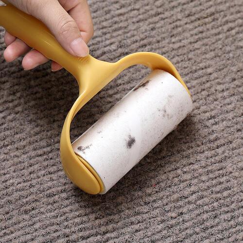 Anti-dust sticky tape with removable roller brush, felt roller, hair-sticking magic tool, hair removal roller, sticky clothes roller paper