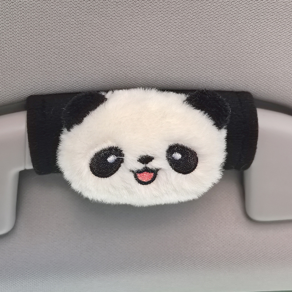 Cute panda de dibujos animados mango de automóvil mano de freno de mano de automóvil general mango de puerta interior guante de techo