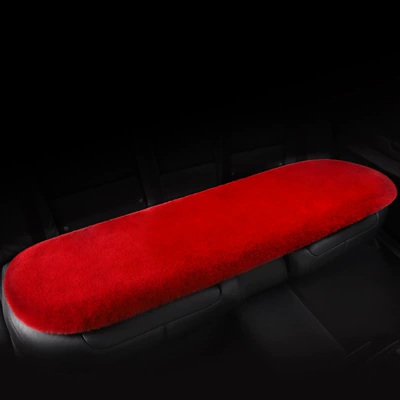 Single Piece Square Cushion Without Backrest – Wool pad - burgundy-rear-seat-bench