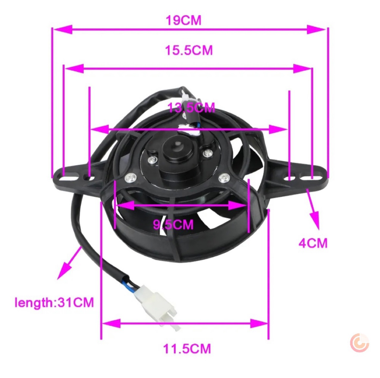 Crf Kxl250 Off-Road Motorcycle Atv Water Tank Fan Modified Water-Cooled Engine Cooling Radiator