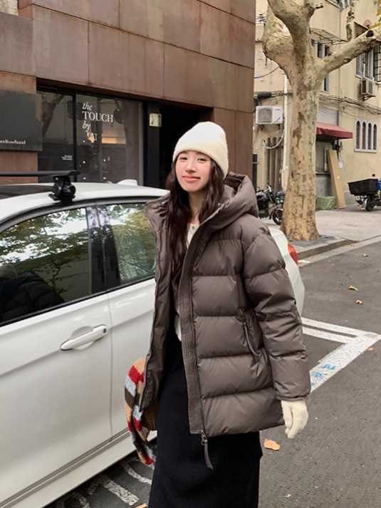 反季白鸭绒中长款羽绒服女2025冬季新款连帽高级感超好看外套|undefined