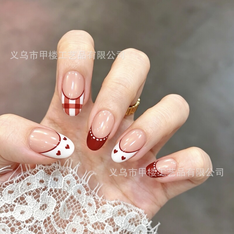 Cinnabar and caramel cat-eye nail wraps, dopamine-inspired, high-end, new short oval design, spring/summer nail art stickers, direct from the factory Cinnabar and caramel cat-eye nail wraps, dopamine-inspired, high-end, new short oval design, spring/summer nail art stickers, direct from the factory