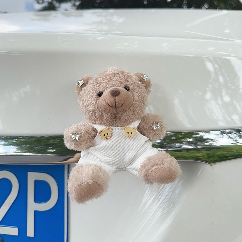 Colgante de cola de automóvil lindo peluche oso muñeca muñeca baúl de automóvil decoración de decoración de motocicleta eléctrica