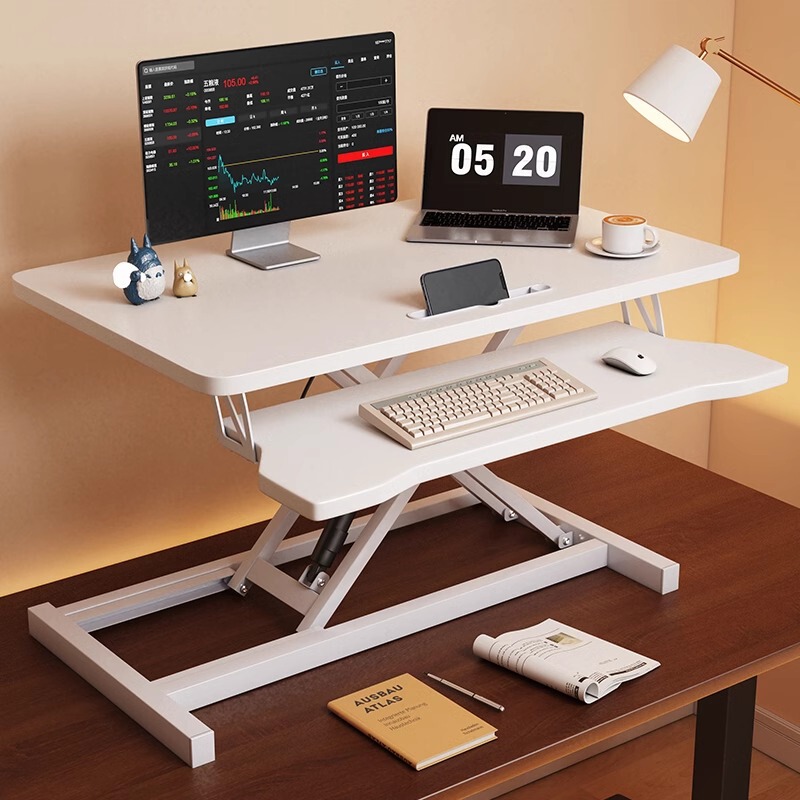 Standing Desk with Adjustable Height, Foldable Stand, Workbench, Pneumatic Desk, Desktop Computer Desk, Height-Adjustable Desk Standing Desk with Adjustable Height, Foldable Stand, Workbench, Pneumatic Desk, Desktop Computer Desk, Height-Adjustable Desk