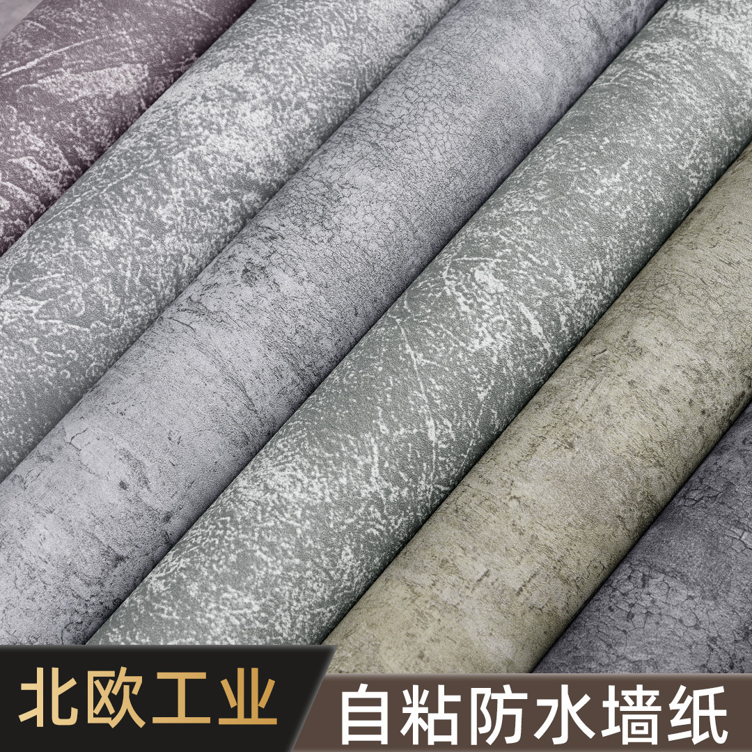 Papel de pared gris autoadhesivo cemento pegatinas a prueba de agua hacer viejos patrones de fondo de papel de pared estilo industrial retro pegatinas de pared