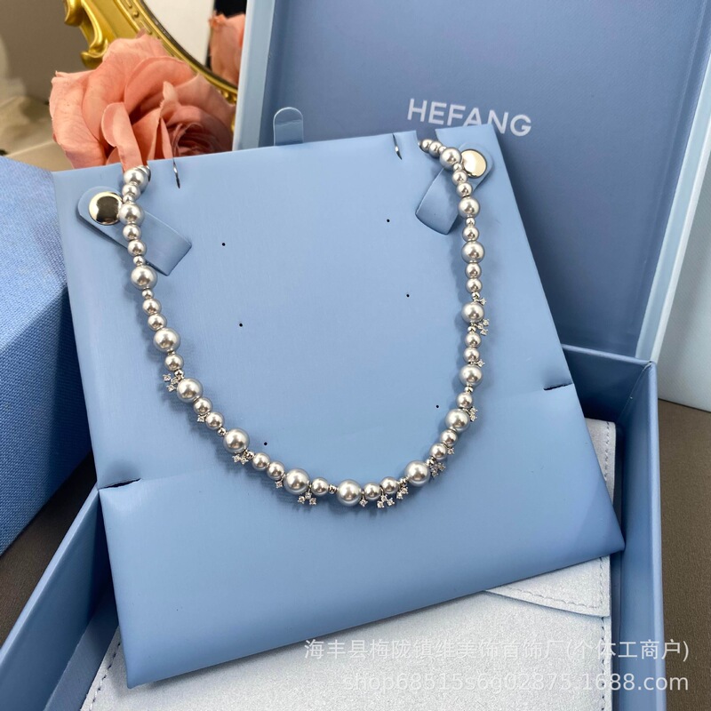 [New Product] Hefang Jewelry Bubble Nebula Necklace Black Light Luxury Clavicle Chain Accessories Women's Birthday Gift