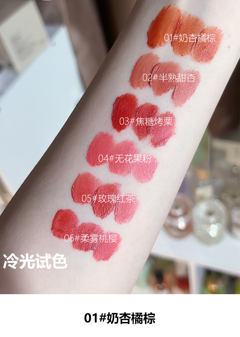 Sensory Party Matte velvet lip gloss, matte and white lip paste, not easy to stick, affordable for students, cross-border from Southeast Asia undefined