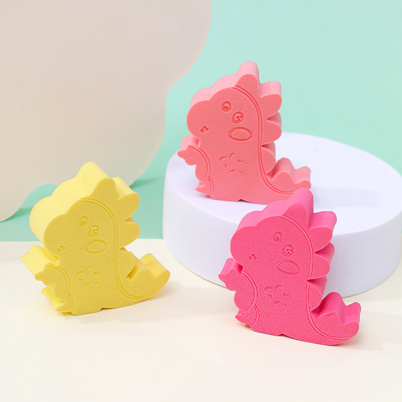 Puff de dinosaurio personalizado de fábrica transfronterizo sin látex sin polvo, huevo de maquillaje de forma especial de doble uso húmedo y seco, huevo de maquillaje de esponja