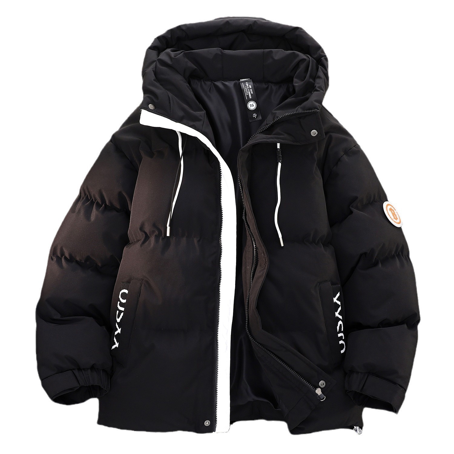 2023 nueva juventud guapo Abrigo acolchado de algodón engrosado falso de dos piezas con capucha ins abrigo suelto estilo Hong Kong Abrigo acolchado de algodón de invierno