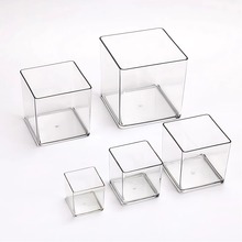 加厚透明亚克力花盆正方形水培绿植郁金香多肉花盆插花方缸摆件小