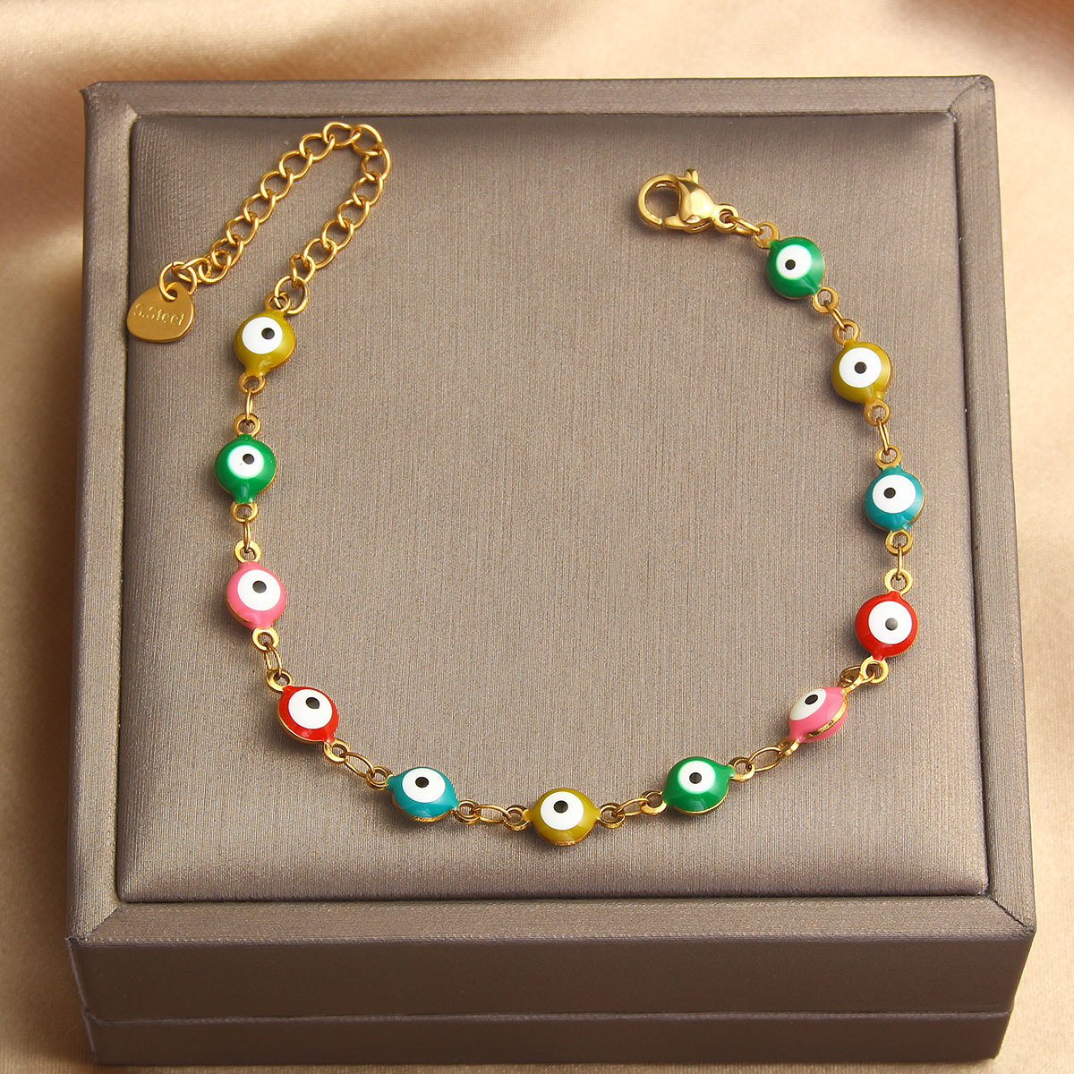 304 Stainless Steel Chain Material Lady Devil's Eye 304 Stainless Steel Bracelets In Bulk