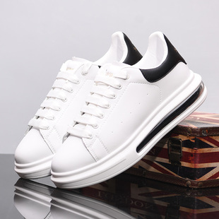 McQueen Air Cushion White Shoes Thick Sole Height Increasing Men's Shoes Spring and Summer New Couple Casual Board Shoes Trendy Women's Shoes MY2883