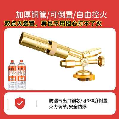 Alovlandırıcı (Vozduşka/İqniter) Gun for Burning Pig Hair - advanced-double-ignition-spray-gun-2-gas-tanks