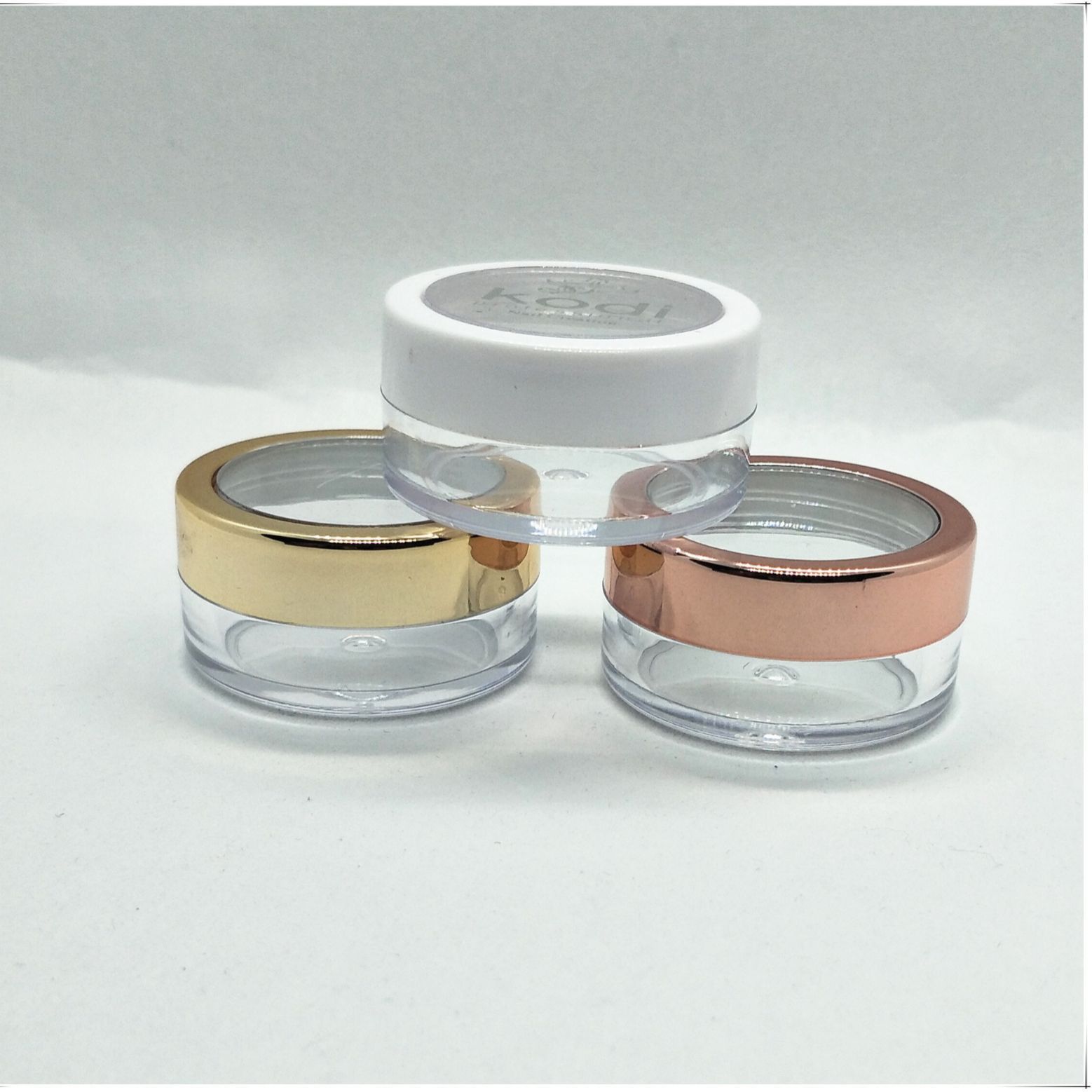 旅行便携式分装盒 塑料瓶 透明窗膏霜瓶 散粉 可配网筛