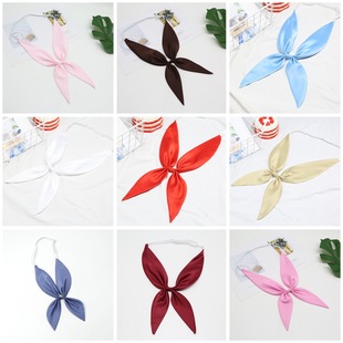 2024 free goldfish knot bow tie sailor suit triangle towel goldfish knot rabbit ear jk uniform scarf extended wholesale