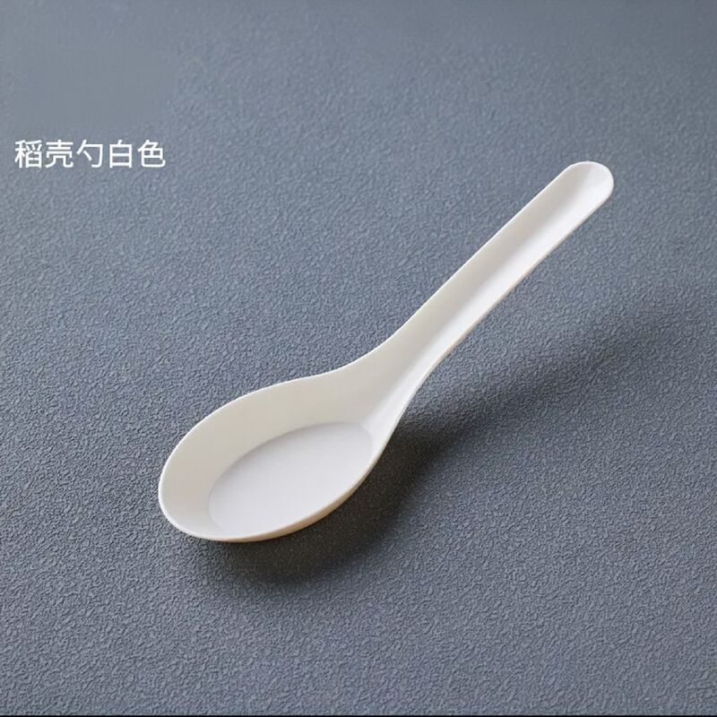 包郵便分解可能な使い捨て籾殻スプーンは高温に耐えて硬質家庭用商用販売スイーツご飯スプーンを厚くする|undefined